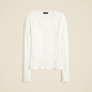 NWT J Crew Layered pointelle sweater-tee in merino wool Size - S - small holes